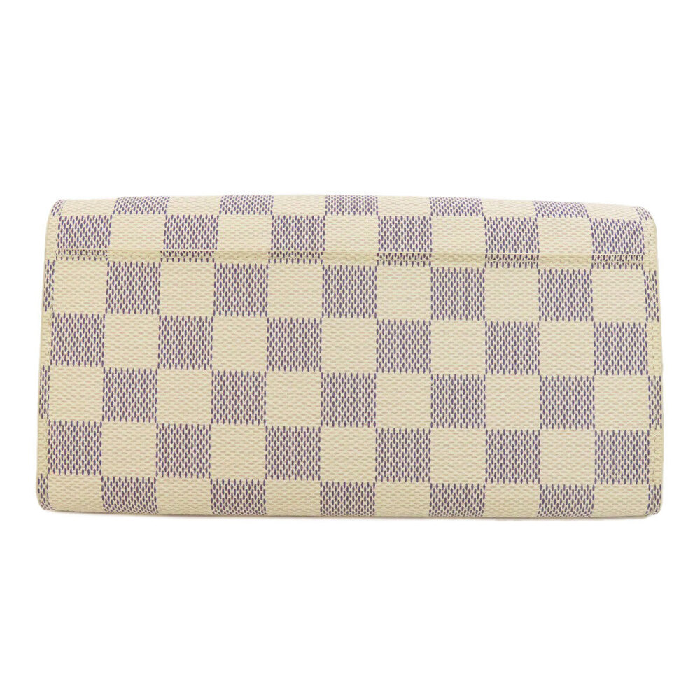 Louis Vuitton Canvas Long Wallet Portefeuille Damier Sarah Brown